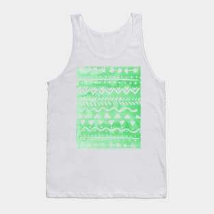 Loose bohemian pattern - green Tank Top